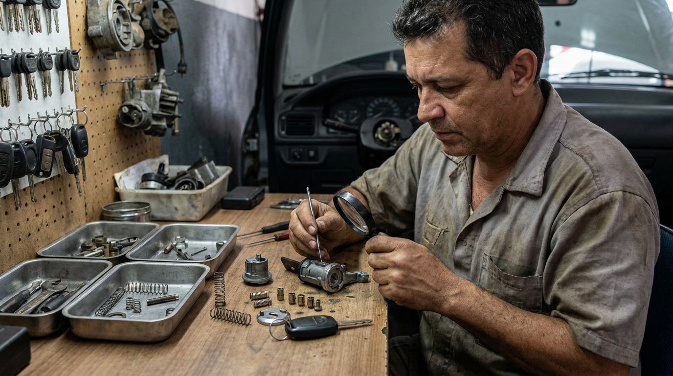 Reparo de Fechadura Automotiva no Abraão, Florianópolis‑SC